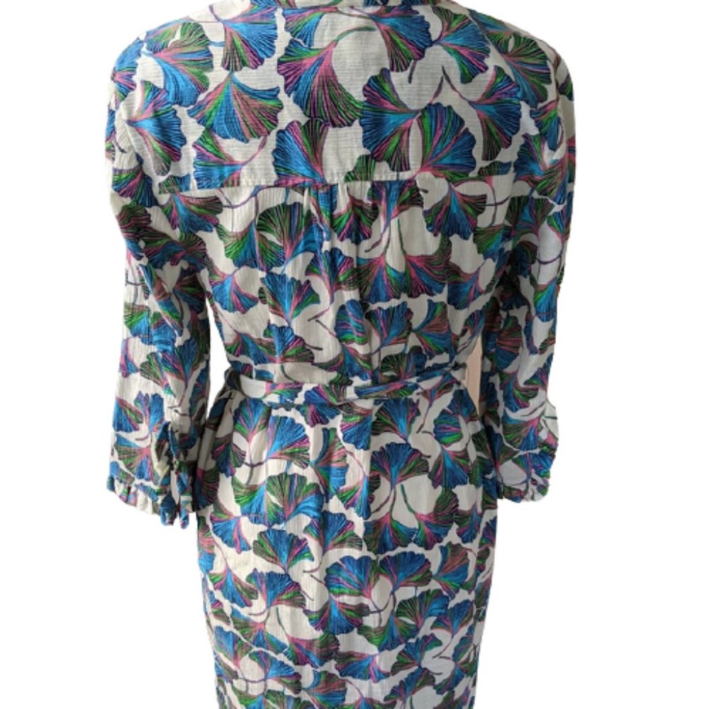 Lilly Pulitzer Brinkley Shirtdress Floral Print Ruffle Waist Tie Size 2 - Picture 8 of 10